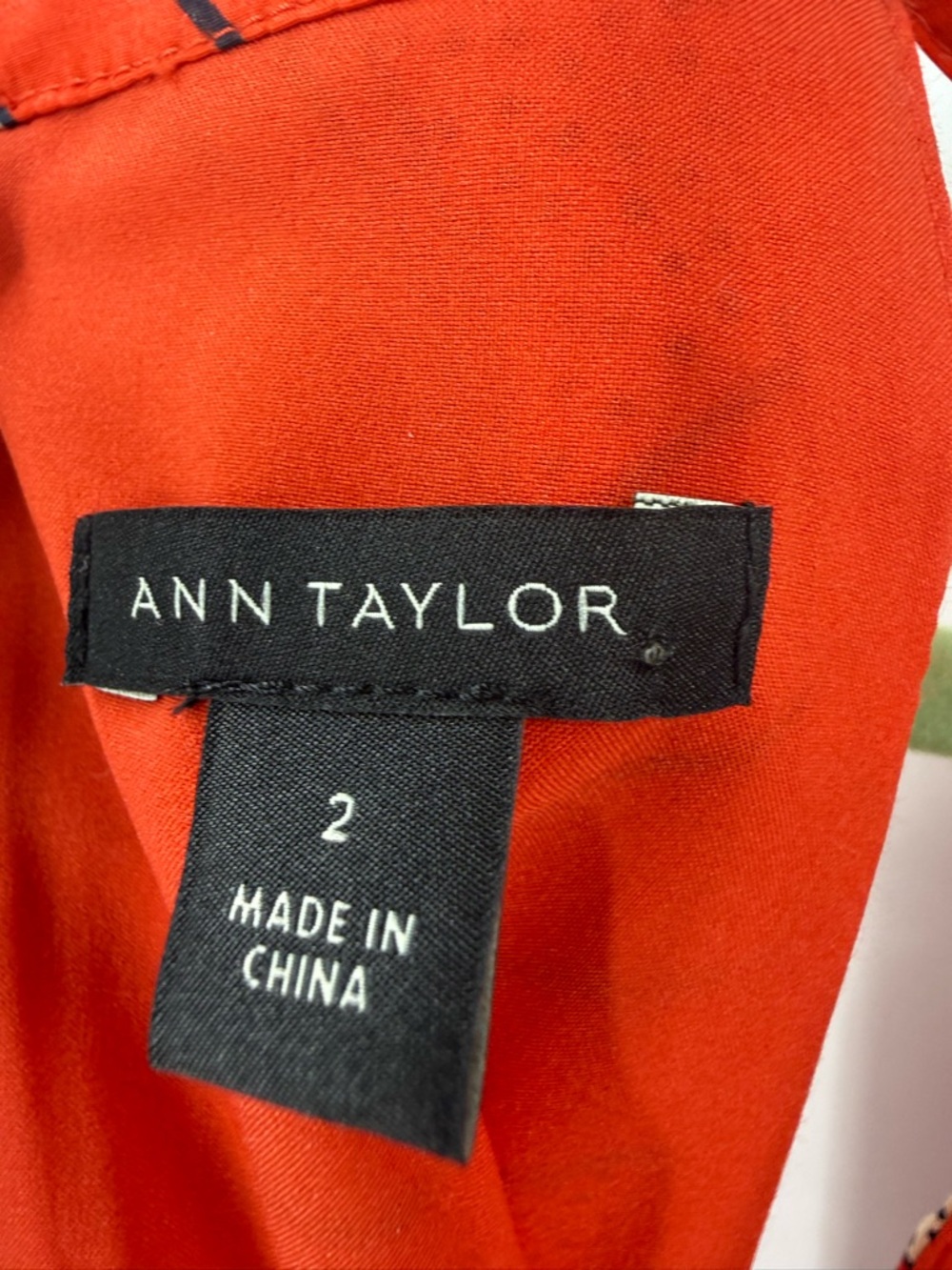 Ann Taylor Cotton blend Red Leaf Swirl Halter Dress 2 - Picture 7 of 9